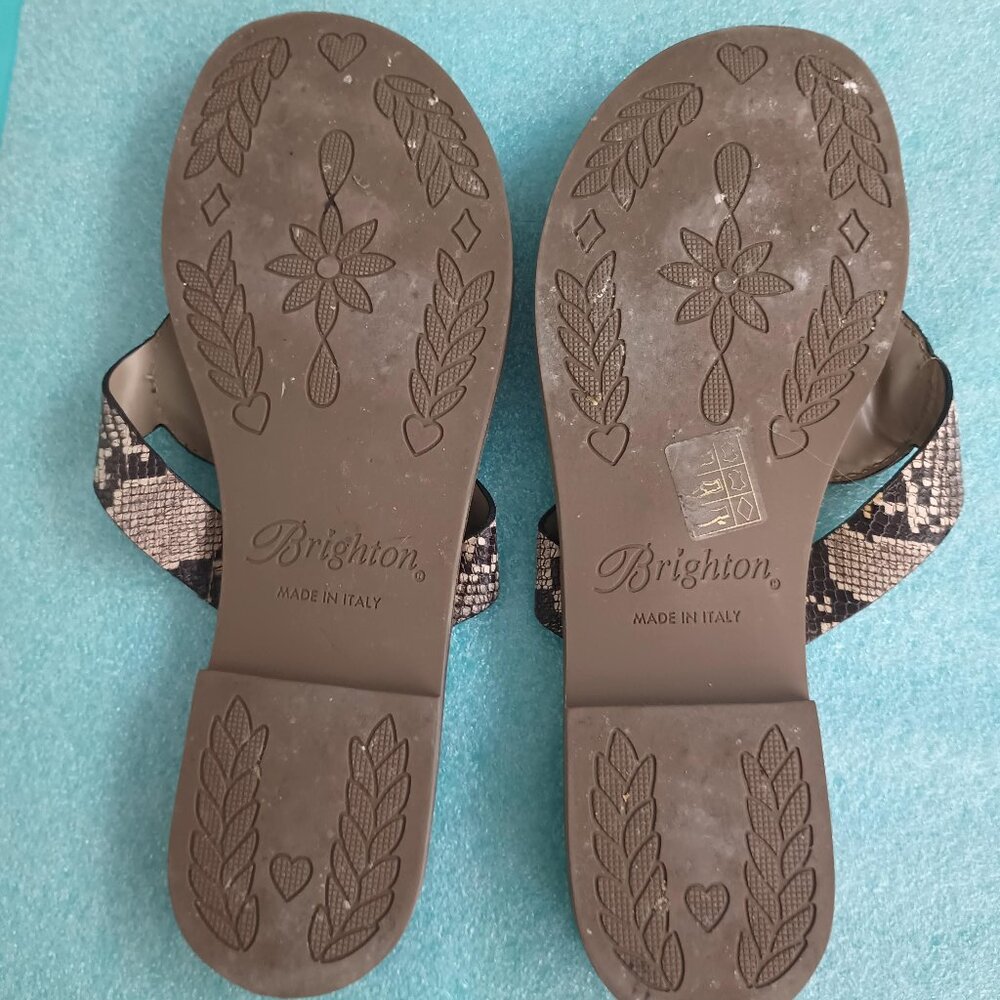 Brighton Alice Sandals 8m Exotic Python Snake Pri… - image 6